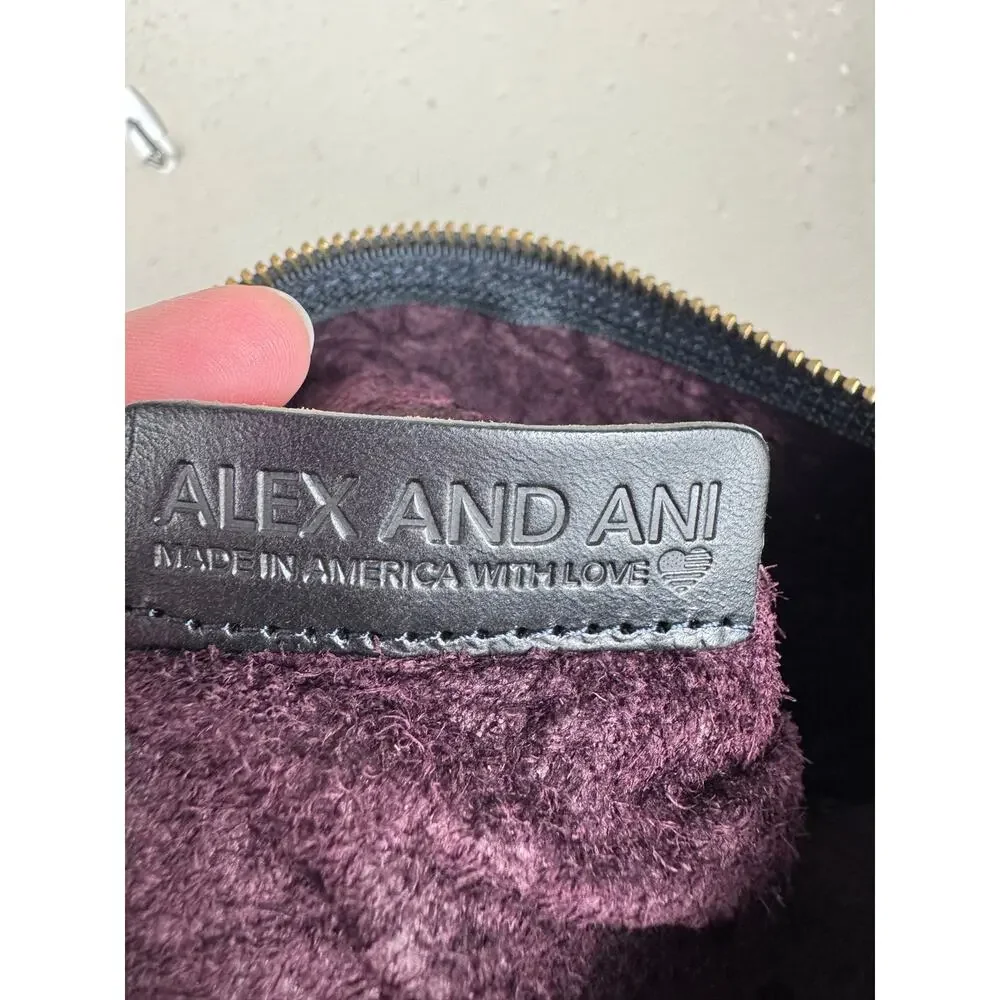 Alex and Ani Leather Zipper Pouch